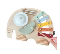 Music Toys - 5 en 1 Musical Elephant Toy Set, Wooden Percussion Instruments, Interactive Educational Activity | Music Toy For Home Nursery Daycare Travel Kids Early Learning Gift
