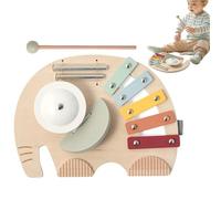 Music Toys, Musical Elephant, 10.6x7.9 inches Xylophone Set, Educational Percussion Instruments, Developmental Sound Play Tools, for Kids Home Party Favors Preschool Learning Fun