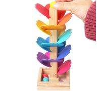 Music Tree Run Toy - Rouleau De Mélodie Acoustique, Rampe De Glissement d'apprentissage en | Jeu De Piste De Drop en Bois, Tour De Jouets en Cascade Note Colorée, Activité Amusante Œil-Main, T
