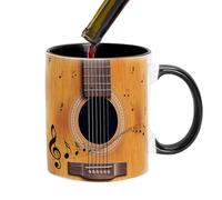 Music Tug - Cerramic Guitar Cup, violon Handle Coffee Mug | Tasse de voyage à thème musical drôle pour les mélomanes, décor de bureau, cadeau de tasse de thé pour pianistes, étudiants, groupes, amis,