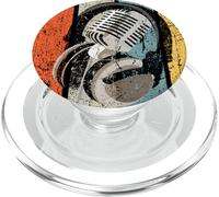 Music Vintage Headphones & Microphone Casque De Musique PopSockets PopGrip pour MagSafe