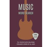 Music Word Search Puzzle Book: Word Search Puzzle Book with Easy to Read Print about Music Genres, Instruments, Famous Musicians, and More | 72 Puzzles | 18 Words per Puzzle
