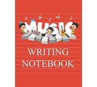 Music Writing Notebook With Orange Cover Design: Blank Sheet Music Spiral For Kids Easy To Learn, Pages Of Wide Staff Paper (8.5x11)