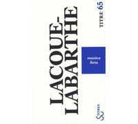 Musica ficta (figures de Wagner) Figures de Wagner - Philippe Lacoue-Labarthe - Bourgois - Poche - Essai