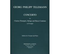 MUSICA RARA TELEMANN GEORG PHILIPP - CONCERTO IN D - TRUMPET, PIANO Classical sheets Trumpet by TELEMANN (1975-06-06)
