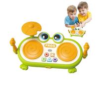 Musical Baby Toys, Baby Drum Set, with Light Up Frog Design, Interactive Percussion Instruments, Educational Sound Toy for Boys Girls, Toddler Rhythm Play Activity, Developmental Music Learning