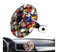 Musical Car Vent, Skull Auto Decoration, 5.91x5.91x1.57in Air Vent Drum with Funny Design, Car Accessory Vents with Sturdy Material, Auto Vents Uniqued Style, Vehicle Ornament for Birthday and Party