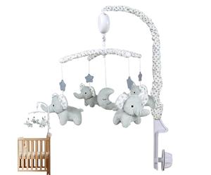 Musical Crib Cradle - Wind Up Music Box, Rotating Hanging Nursery Toy, Bed Attachment for children's Relaxation | Wind-Up High Contrast Mobile Animals Nursery Decor for Boys and Girls Enhances Room
