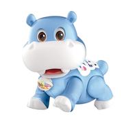 Musical Hippo Toys - Light Up Walking Moving, Music Sensory Game Fun Interactive Dancing Toy with Colorful Lights Sounds and Motion for Home Travel Playroom Entertainment and Early