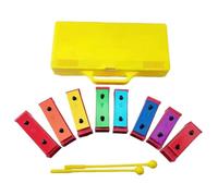 Musical Instrument - 1.57 Inches Musical Harmony | Colorful Resonator Bells, Colourful Rainbow Key Soprano Chromatic Glockenspiel Xylophone In Yellow Case With Two Beaters