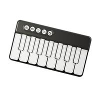 Musical Keyboard Kids, Light Up Piano, 5.98x3.23x1.18 inches, Early Educational Instrument, Interactive Sound Buttons, Music Modes for Classroom, Home Learning Fun, Black and White