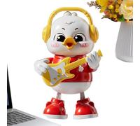 Musical Light Up Duck Toy - Automatic Dancing Guitar Animal, Vibrant LED Sensory Projection, Walking Motion Action, Battery Operated Sound Play, Rhythmic Electronic Pet, Cute Nursery Gift | Fo