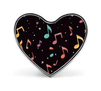 Musical Note Brooch Pins Heart Badge Collar Lapel Pins Dress Coat Accessories for Women Men