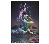 Musical Note Puzzle en Bois Enfant 1000 Pièces - Jeu EduChatif Motricité Fine Et Concentration - Puzzles pour Adultes （78×53cm）