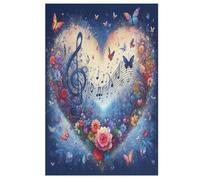 Musical Note Puzzles Adultes 1000 Pièces Puzzle Adulte Jeu ÉduChatif Challenge Toy en Bois pour Enfants （78×53cm）