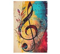 Musical Note Puzzles en Bois 1000 Pièces Adultes, Poster Jigsaw Puzzle, Design Unique Jouet ÉduChatif pour Adolescents Et Enfants 78×53cm