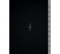 Musical Notebook - Blank sheet music notebook - 152 pages of 10 staves - Black Edition