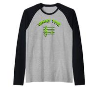 Musical Notes Instrument Key Treble Clef Pentagram Design Manche Raglan