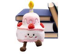 Musical Plush Toy de chant de 20 cm Adorable mélodie de joyeux anniversaire, musique douce fiable, en forme de gâteau d'anniversaire animée | Fun chanter gâteau presen