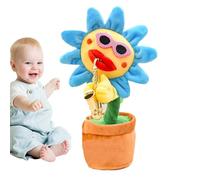 Musical Sunflower Plush - Talking Singing Dancing Toy | Glow Light Recording Saxophone, Funny Soft Plulus Notre Chantant Capture instantanément la curiosité et l'attention des