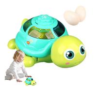 Musical Turtle Toy | Cartoon Egg-laying Toy | Crawling Turtle Toy | Moving Turtle With Lights | Educational Tortoise Toy Colorful Lights And Music ABS For Classroom Home School