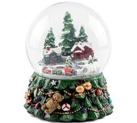 Musicbox Kingdom Boule à neige musicale de Noël 63050 en résine polymère multicolore 20,3 x 16,5 cm