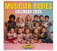 Musician Babies Calendar 2026: Cute Harmonies All Year, Little Stars with Guitars, Microphones & Jazz Vibes