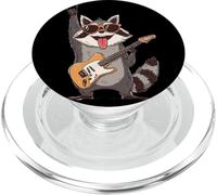 Musicien à Bascule Raccoon Joueur de Guitare électrique Dessin animé PopSockets PopGrip pour MagSafe