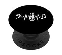 Musicien Battement De Cœur Euphonium PopSockets PopGrip Adhésif