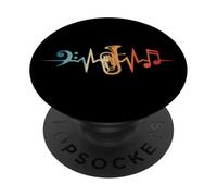 Musicien Battement De Cœur Euphonium PopSockets PopGrip Adhésif