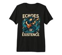 Musicien de Guitare Dynamique de Style Anime - Echoes of Existence T-Shirt Haut de Gamme