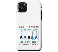 Musicien Humour Little Voices Tell Me Get More Guitars Coque pour iPhone 11 Pro Max