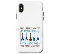 Musicien Humour Little Voices Tell Me Get More Guitars Coque pour iPhone X/XS