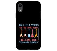 Musicien Humour Little Voices Tell Me Get More Guitars Coque pour iPhone XR