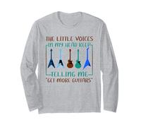 Musicien Humour Little Voices Tell Me Get More Guitars Manche Longue