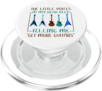 Musicien Humour Little Voices Tell Me Get More Guitars PopSockets PopGrip pour MagSafe