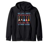 Musicien Humour Little Voices Tell Me Get More Guitars Sweat à Capuche