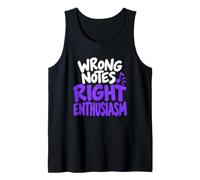 Musicien Humour Mauvaises Notes Right Enthusiasm Design Débardeur