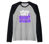 Musicien Humour Mauvaises Notes Right Enthusiasm Design Manche Raglan