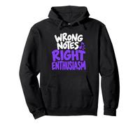 Musicien Humour Mauvaises Notes Right Enthusiasm Design Sweat à Capuche