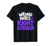 Musicien Humour Mauvaises Notes Right Enthusiasm Design T-Shirt Graphique avec Valeur