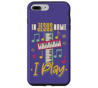 Musicien in Jesus Name I Play Piano Keyboard Christian Music Coque pour iPhone 7 Plus/8 Plus