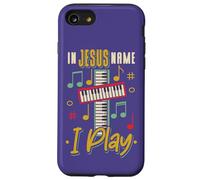 Musicien in Jesus Name I Play Piano Keyboard Christian Music Coque pour iPhone SE (2020) / 7/8