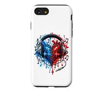 Musicien & Musique Coeur Battement Cardiaque DJ Guitariste Casque Coque pour iPhone SE (2020) / 7/8