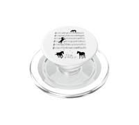 Musicien pour Amoureux de la Campagne Chevaux Note de Musique PopSockets PopGrip pour MagSafe