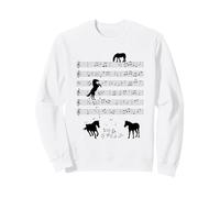Musicien pour Amoureux de la Campagne Chevaux Note de Musique Sweatshirt