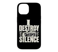Musicien Rock Guitar Destroy Silence Coque pour iPhone 14