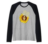 Musicien Tournesol Cœur Note de Musique Amoureux de Musique Manche Raglan