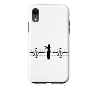 Musicienne avec flûte transversale ECG, partitions de Musique flûte transversale Coque pour iPhone XR