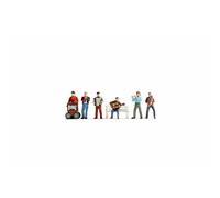 Noch Figurines modélisme ferroviaire 15563 Musiciens ambulants, 6 figurines sans banc, petit